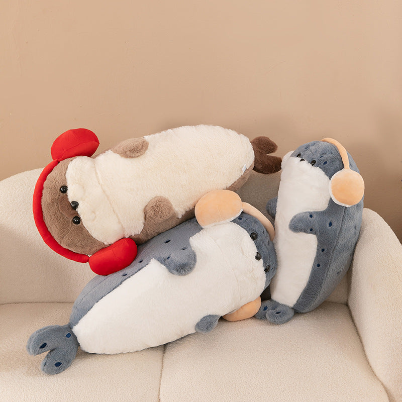 Headphone Seal Soft Short Plush Toy with PP Cotton Filling
