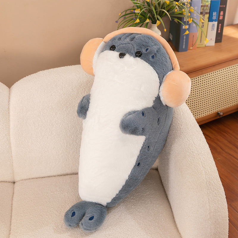 Headphone Seal Soft Short Plush Toy with PP Cotton Filling
