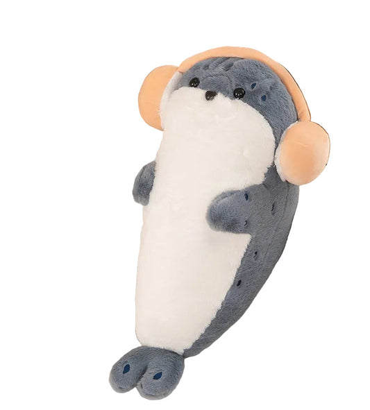 SnuggleYing Headphone Seal Soft Short Plush Toy with PP Cotton Filling