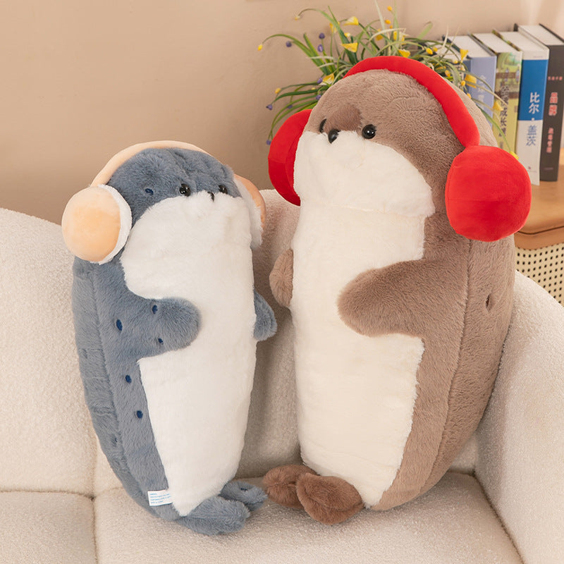 Headphone Seal Soft Short Plush Toy with PP Cotton Filling