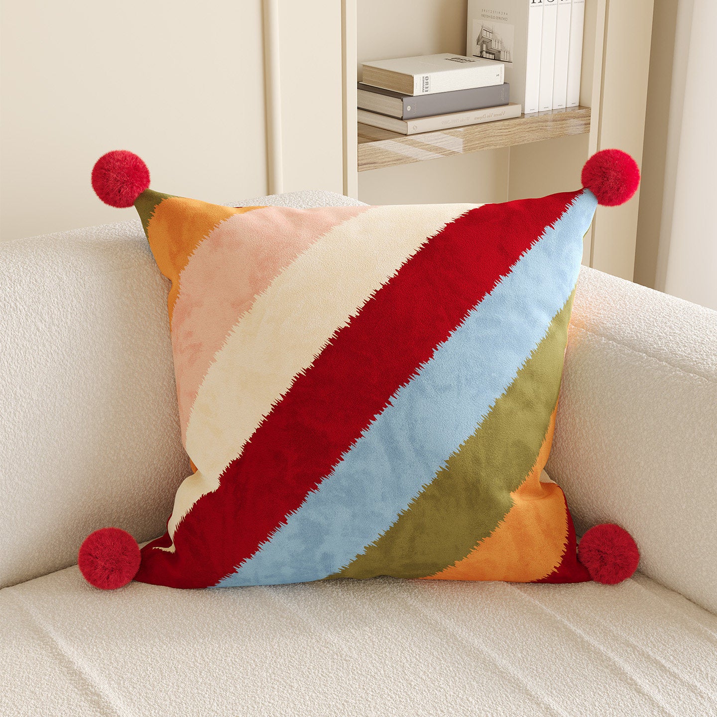 Digital Printed Soft Short Plush Cushion Pillow with PP Cotton Filling