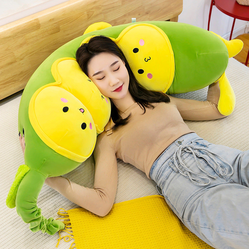 Plant-Shaped Soft Short Plush Toy Pillow with Down Cotton Filling