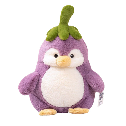 SnuggleYing Eggplant Penguin Soft Short Plush Toy with PP Cotton Filling